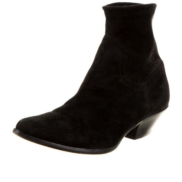 Tamara Mellon Black Suede Ankle Sock Boots - Picture 2 of 7